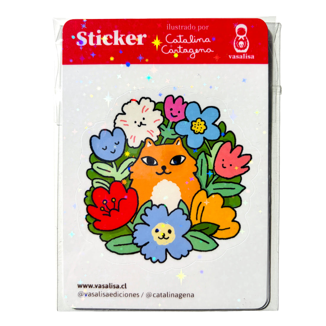 Set 4 Stickers Gatos