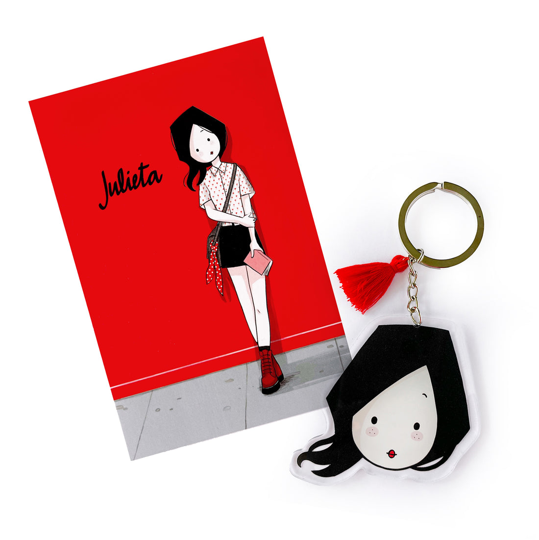 Llavero Julieta + postal