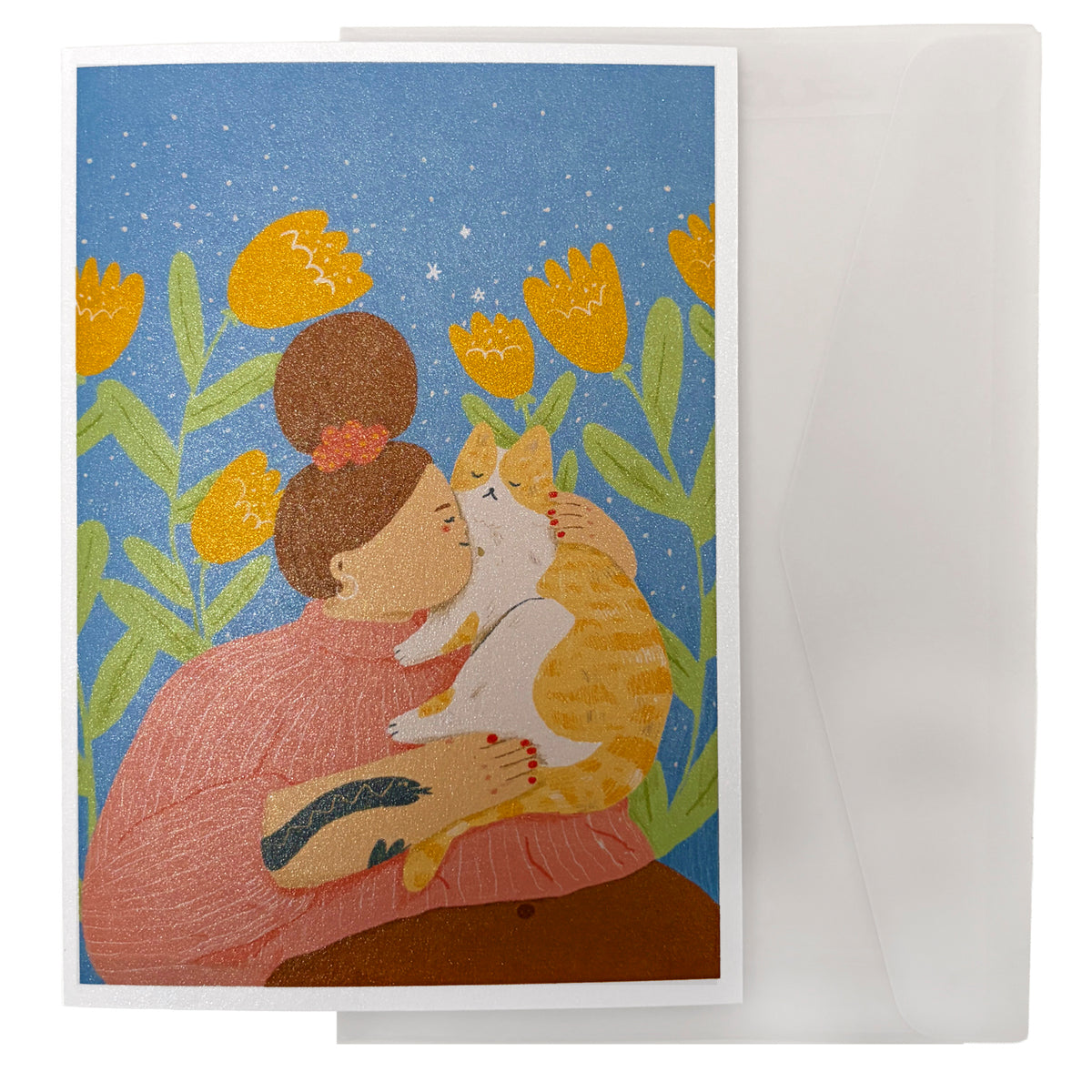 Set de 4 tarjetas ilustradas + Sobres