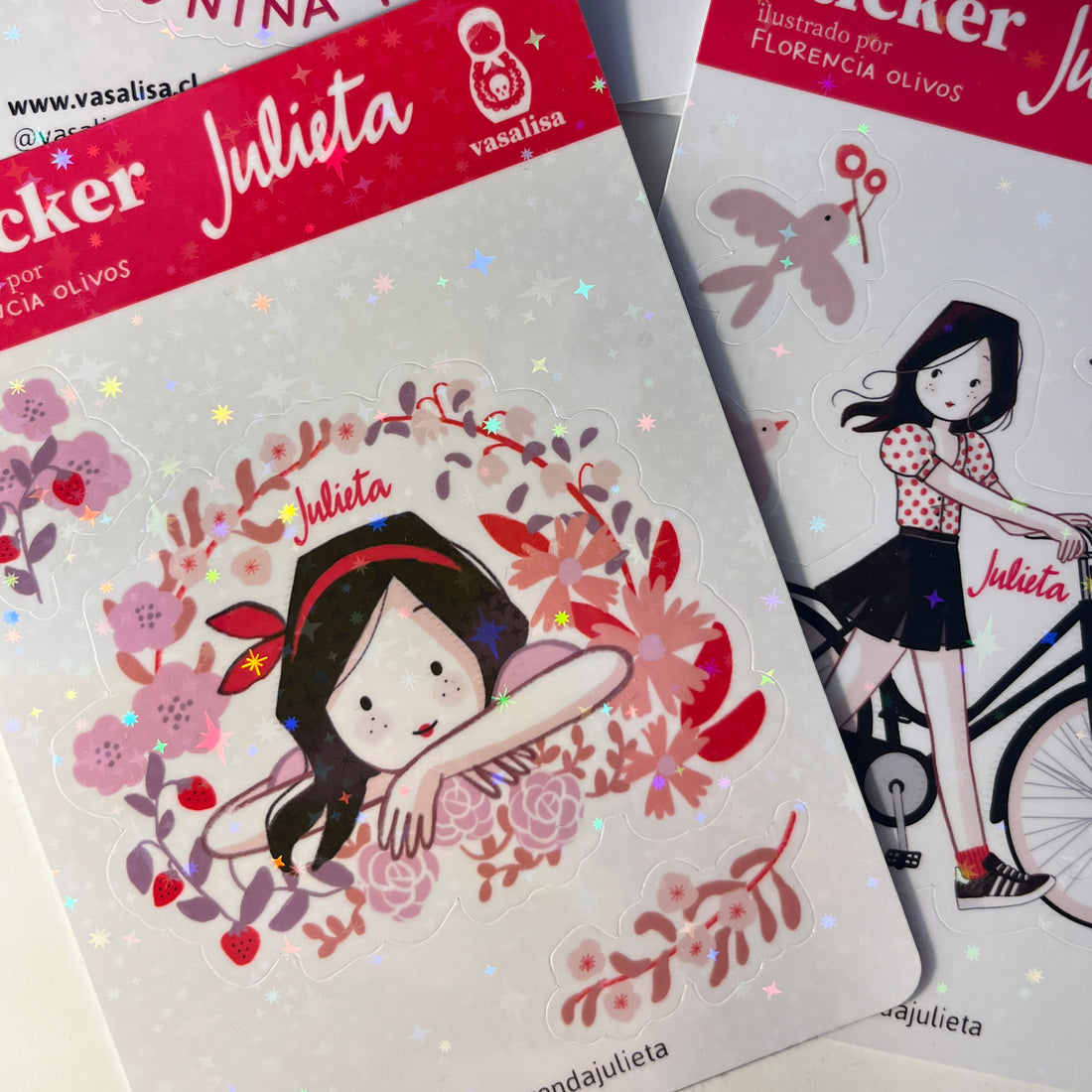 Set 4 Stickers Julieta Diario