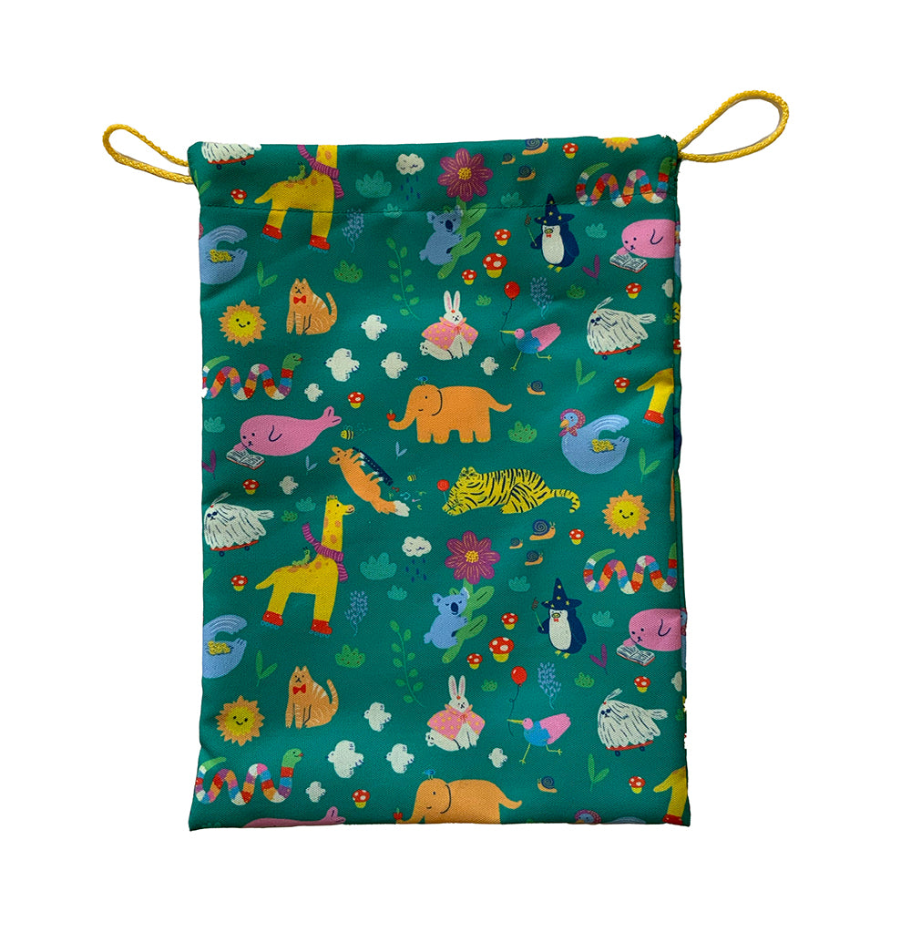 Bolsa Colación Animales Verde