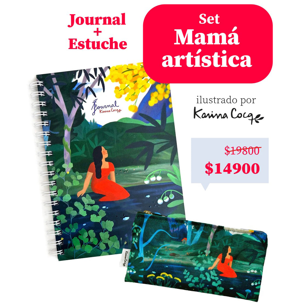 Set Journal + Estuche Lago Karina Cocq