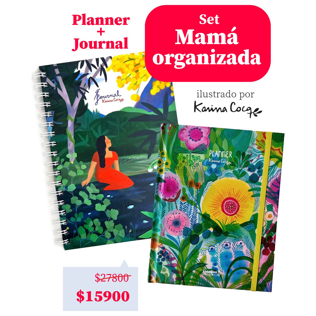 Set Planner Flores + Journal Lago Karina Cocq