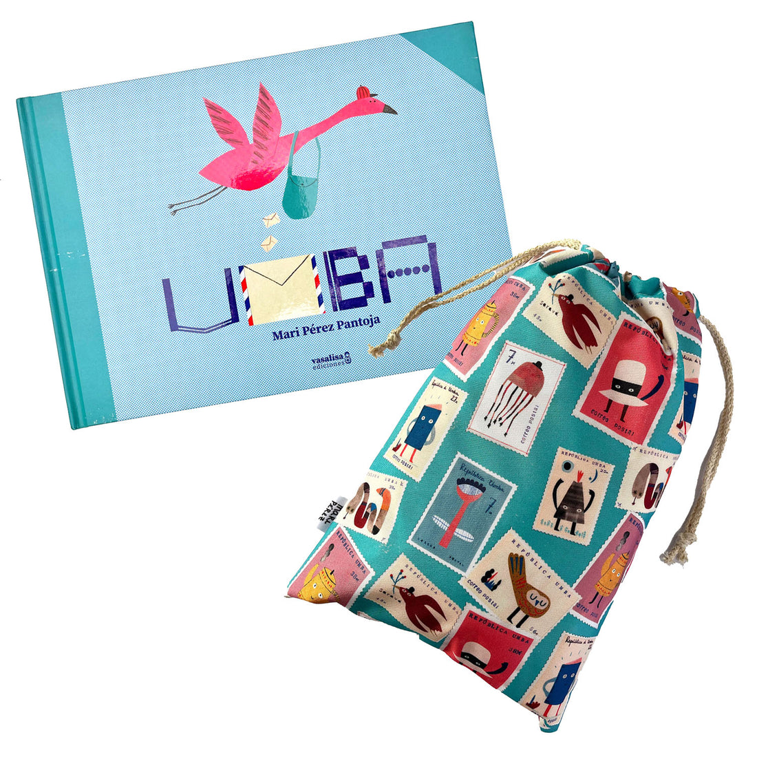 Libro Umba + Bolsa de colación celeste