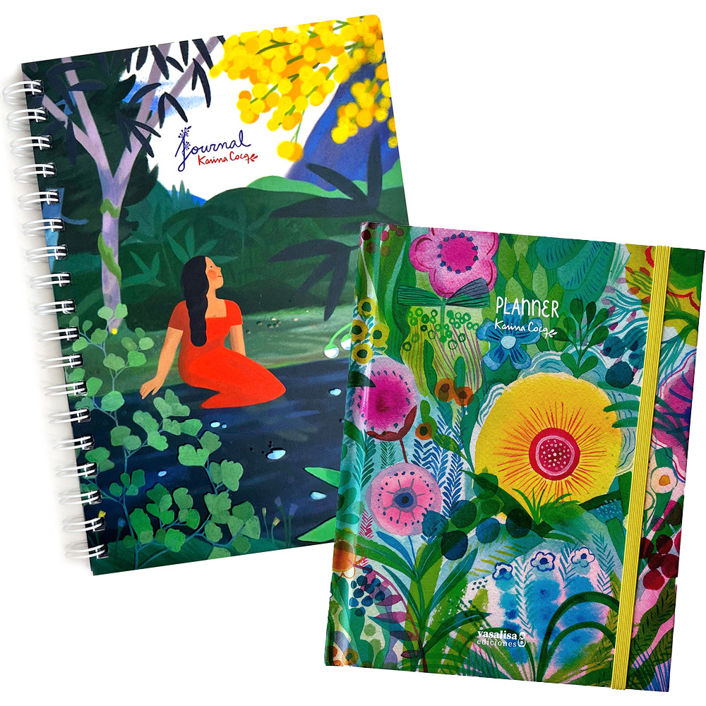 Set Planner Flores + Journal Lago Karina Cocq