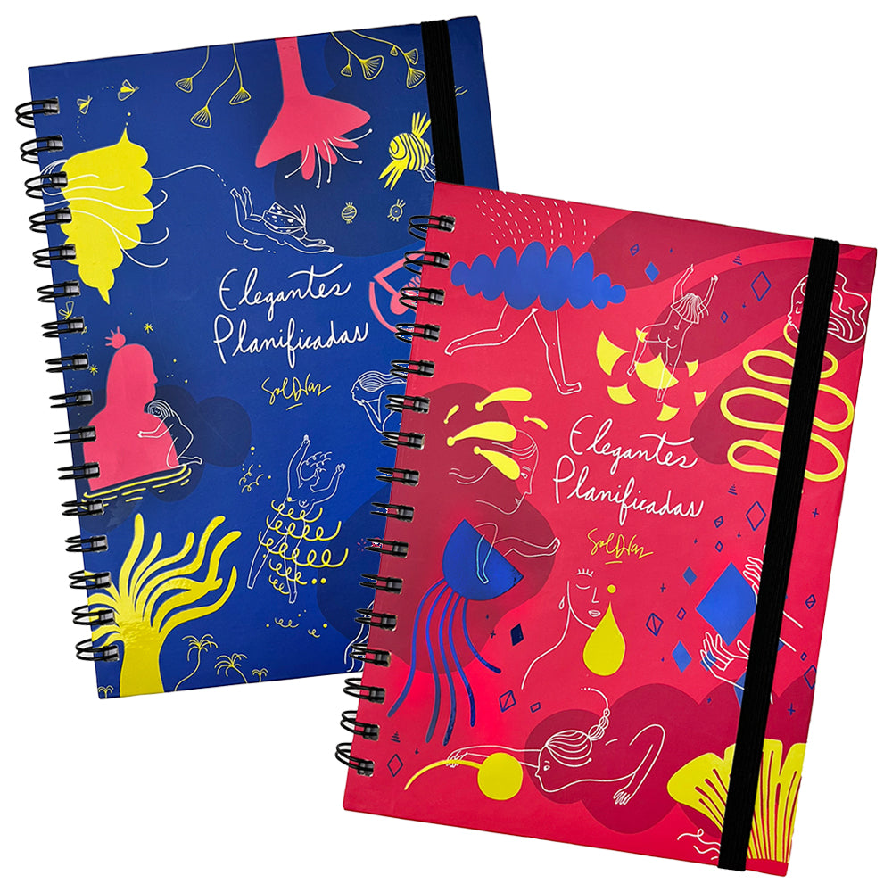 Set 2 Planners Sol Díaz - Tapa Azul + Tapa Roja