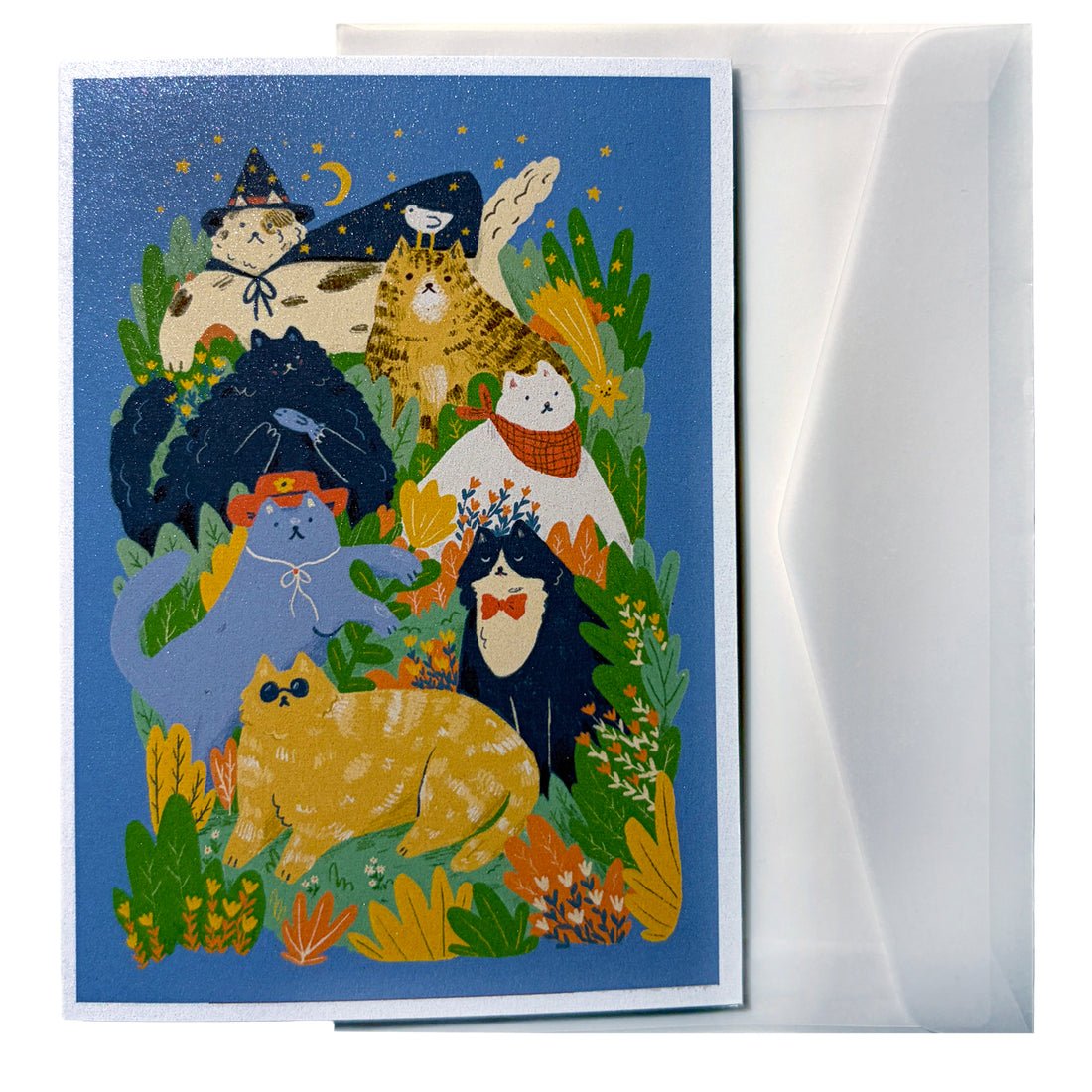 Set de 4 tarjetas ilustradas + Sobres