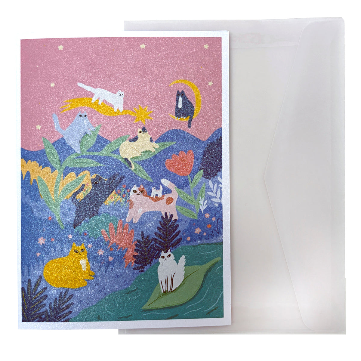 Set de 4 tarjetas ilustradas + Sobres