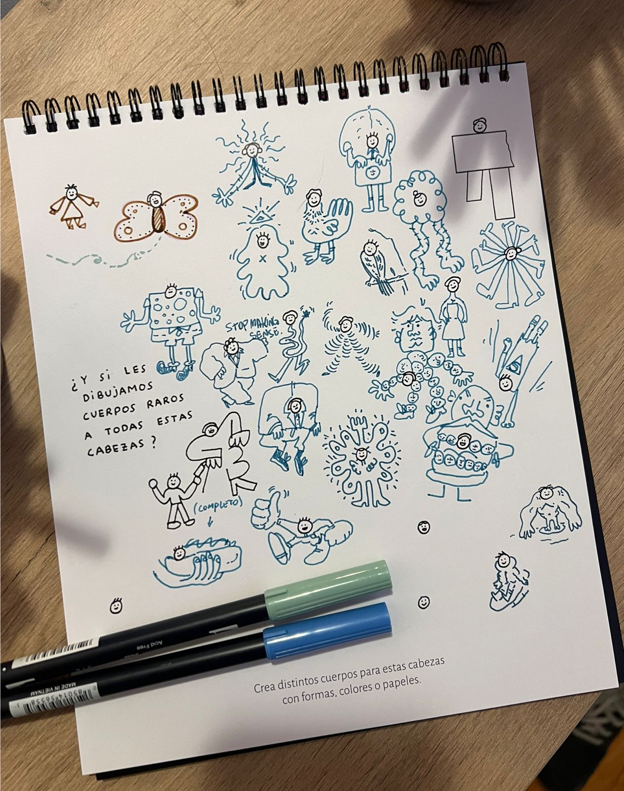 Libro de actividades  Dibujar feo es hermoso - Dibujos y actividades para colorear + stickers