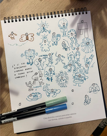 Libro de actividades  Dibujar feo es hermoso - Dibujos y actividades para colorear + stickers