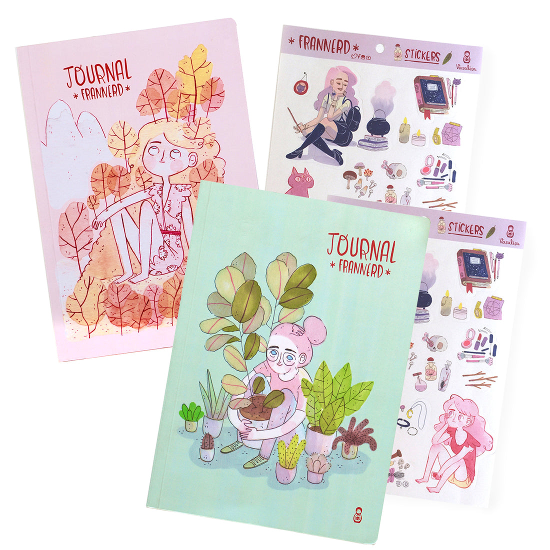 2 Journal Frannerd - Otoño + Plantas + stickers