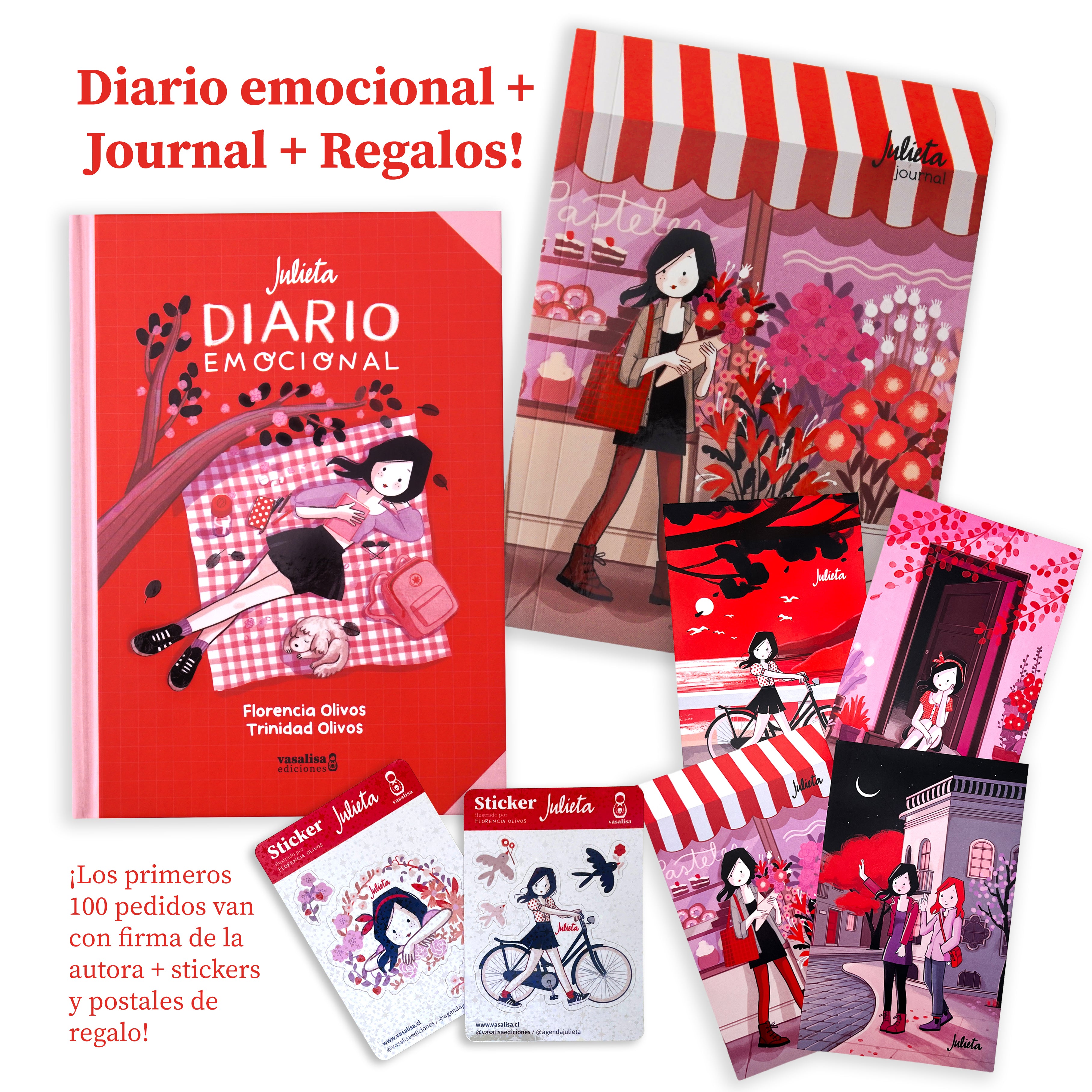 Julieta, Diario Emocional + Journal Flores para mí + Regalos!